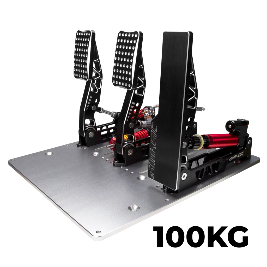 TorqueSim Pro Load Cell Pedal Set full three-pedal view